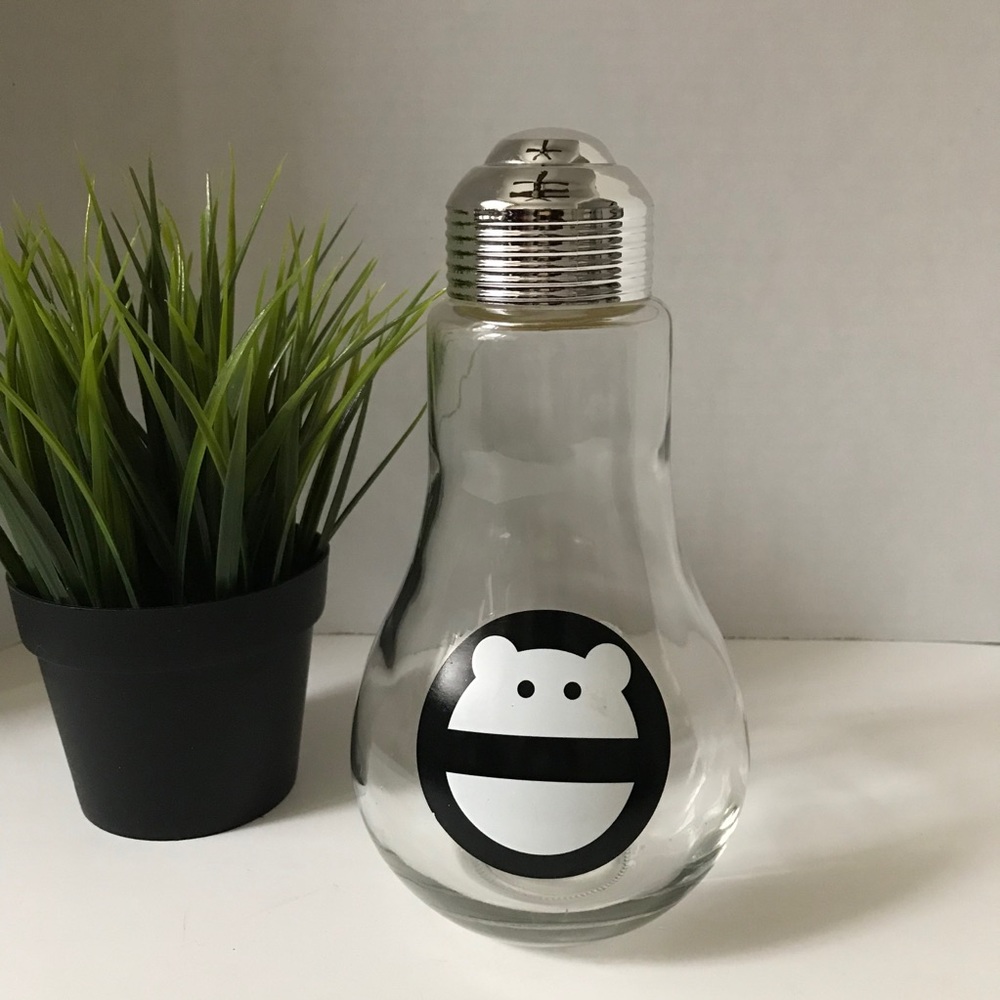 LightBulb Glass Water Bottle